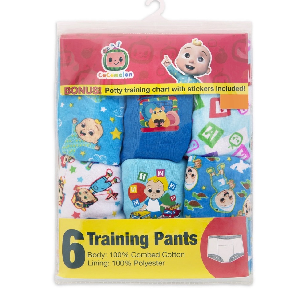 Cocomelon Toddler  Boys Training Pants 6 Pack